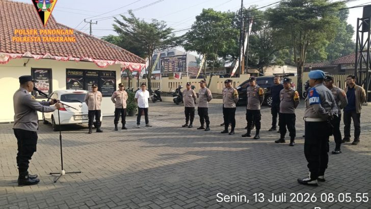 Pimpin Apel Pagi, Kapolsek Panongan Tekankan Larangan Siswa Bawa Motor hingga Pengamanan Hari Pertama Sekolah