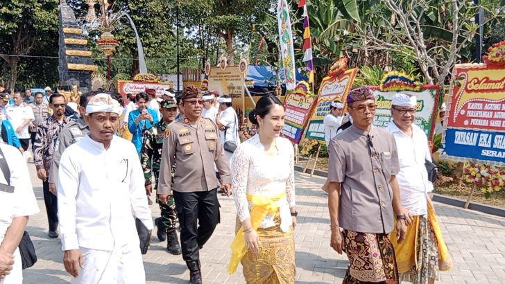 *Polsek Tigaraksa Laksanakan Pengamanan Rangkaian Peresmian Pura Parahyangan Agung Bhuwana Raksati, Wujud Sinergi Menjaga Kerukunan Umat Beragama*
