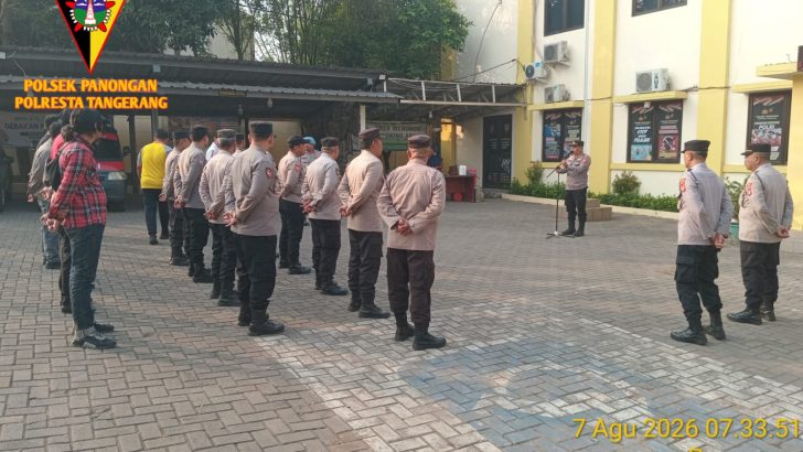 Kapolsek Panongan Pimpin Apel Pagi, Tekankan Disiplin Personel dan Optimalisasi Pelayanan Masyarakat