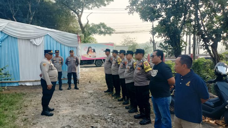 *Polsek Tigaraksa Gelar Apel Pagi, Persiapkan Gladi Bersih Vicon Peresmian Jembatan Merah Putih*