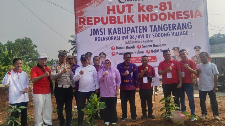 *Polsek Tigaraksa Laksanakan Pengamanan Bakti Sosial JMSI dalam Rangka HUT RI ke-81*
