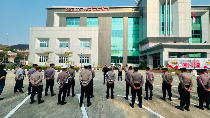 Disiplin dan Siaga Jadi Fokus Sipropam dalam Apel Pagi Polresta Tangerang