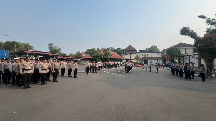 propam Kawal Apel Pagi, Pastikan Kesiapan Personel Polresta Tangerang