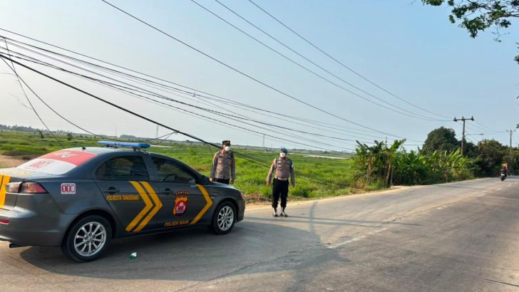 Pimpin Langsung Patroli Dialogis Sore Hari, Kapolsek Mauk Sisir Jalan Raya Mauk–Keronjo Ciptakan Kondusifitas