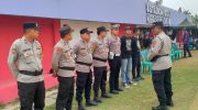 Polsek Mauk Laksanakan Apel Pengamanan Turnamen Sepakbola Piala Bupati U-17 di Stadion Mini Ki Petal