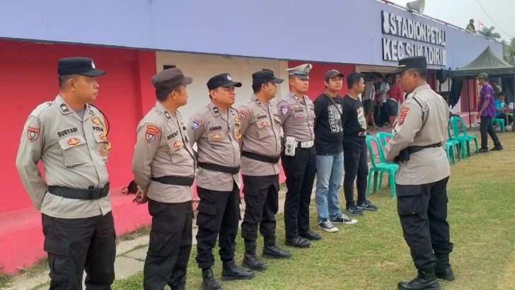 Polsek Mauk Laksanakan Apel Pengamanan Turnamen Sepakbola Piala Bupati U-17 di Stadion Mini Ki Petal