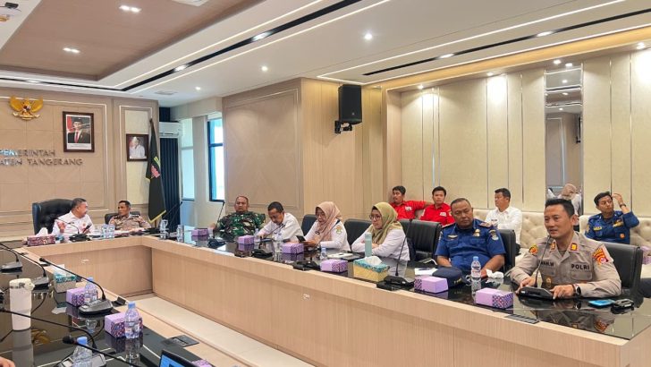 KAPOLSEK TIGARAKSA HADIRI RAKOR KESIAPAN PELAKSANAAN KNPI DRAGBIKE DALAM RANGKAHUT KE-394 KABUPATEN TANGERANG